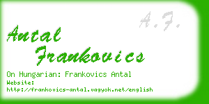 antal frankovics business card